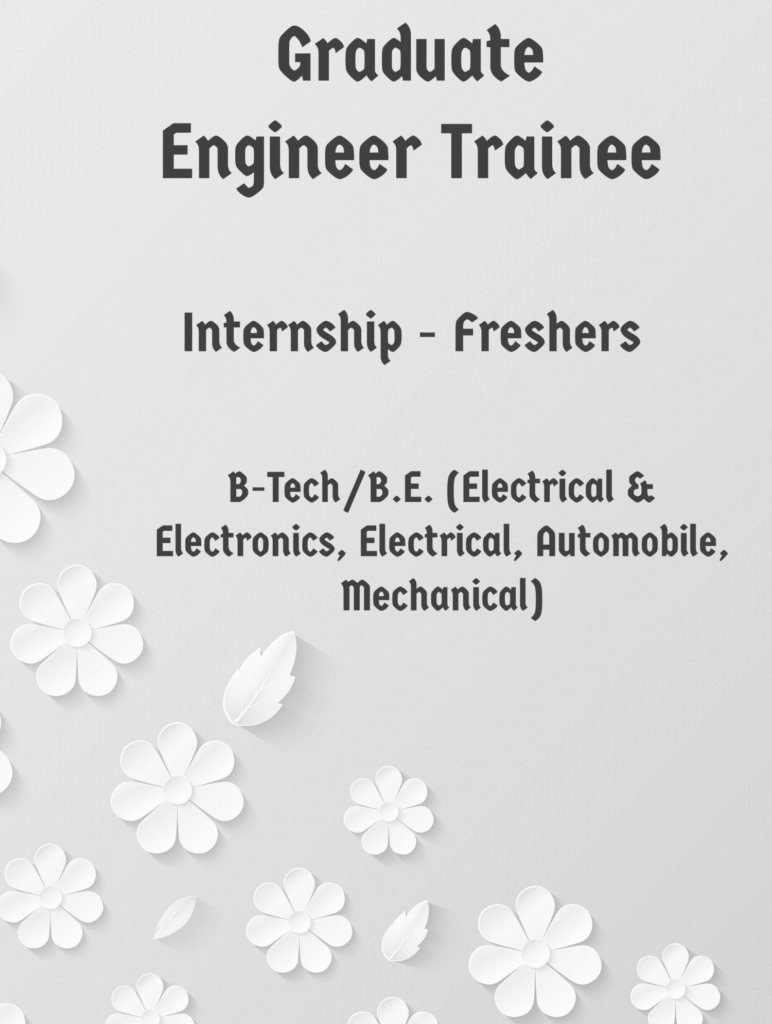 Graduate Engineer Trainee - Mechomotive
