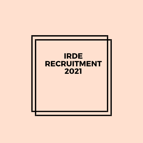 idre recruitment 2021