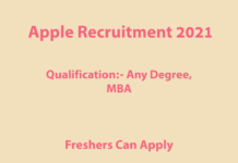 Apple Recruitment 2021