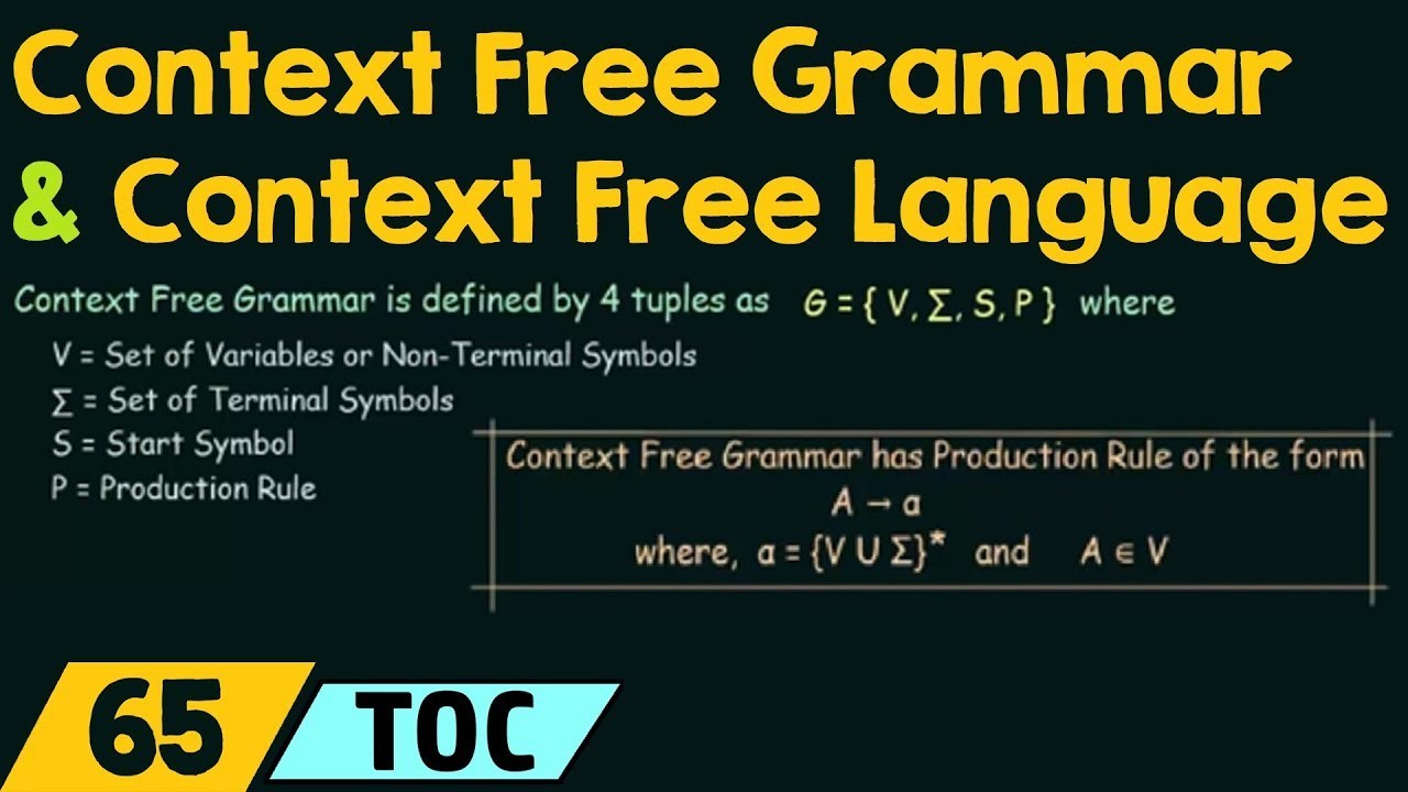 why context free grammars are called so